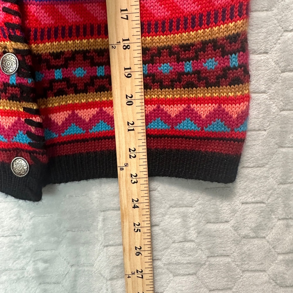 Kenny Rogers Miller's Womens L (Modern M) Southwestern Aztec Knit Button Vest - Picture 5 of 6